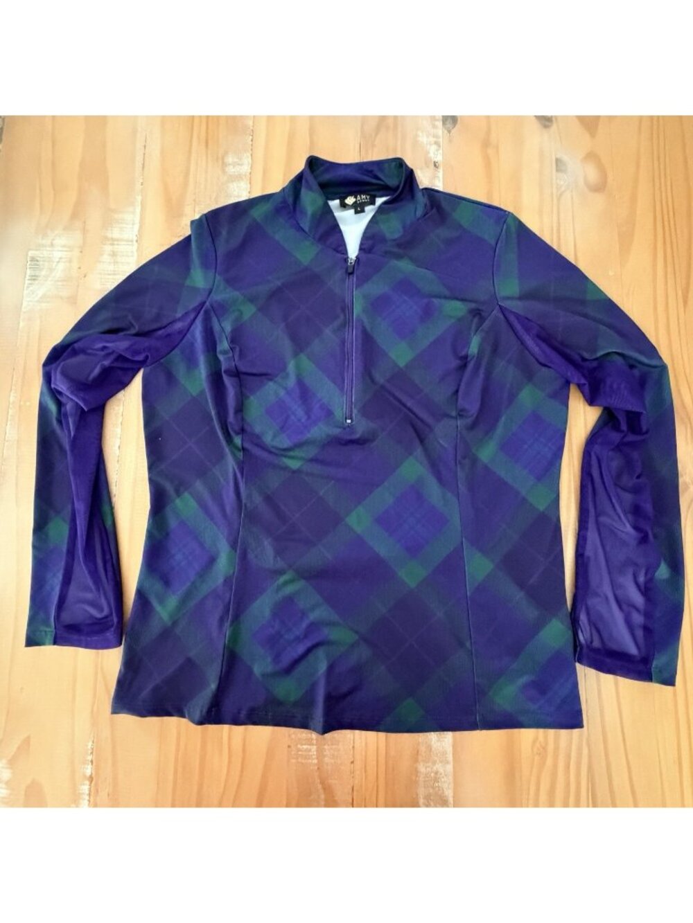Amy Sport Women's Golf 1/4 Zip Jacket Long Sleeve Sz Large Tennis Walking Blue